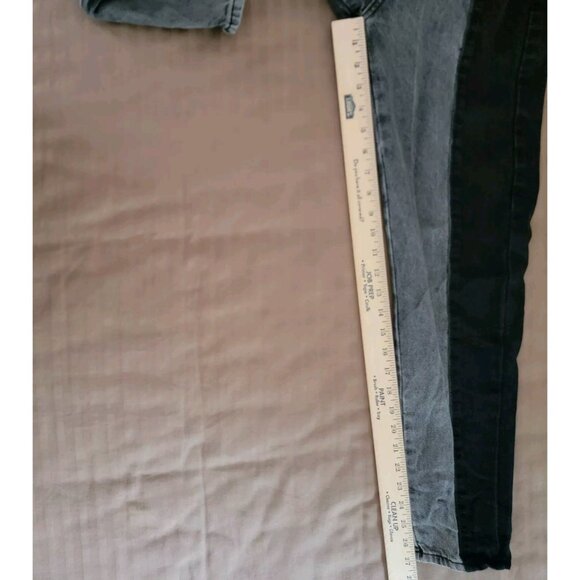 Adika Jeans Colorblock Two Tone Black Gray Retro 80s‎ 90s Y2K Womens Size Small - Picture 10 of 13